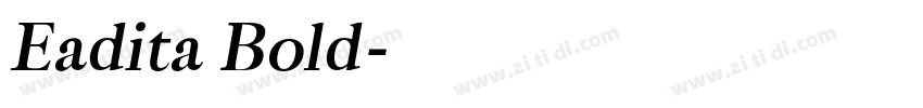 Eadita Bold字体转换